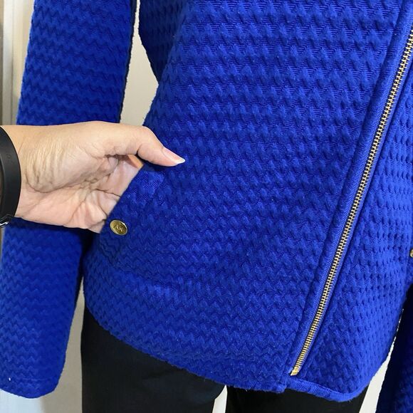 anne klein jacket womens Small royal blue with gold ziper and buttons corpcore - Picture 7 of 10